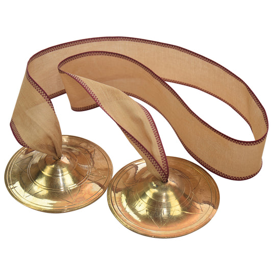 TAAL Classic Manjira Kartals 2-5/8" - Lotus Engraved