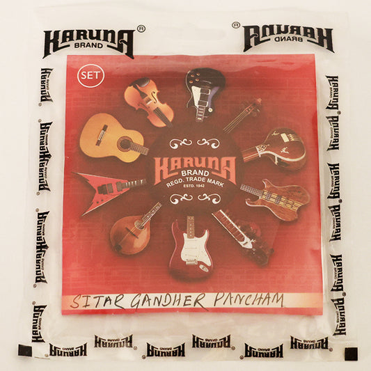 Karuna Brand Sitar Strings for Gandhar Pancham / Vilayat Khan Style Sitars (with Tarafdar)