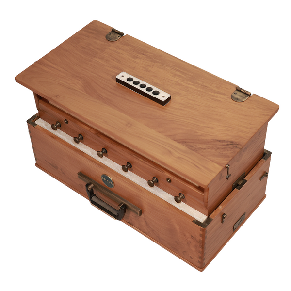 Bhava Classic Concert Edition Teak Harmonium Up with Lid Closed