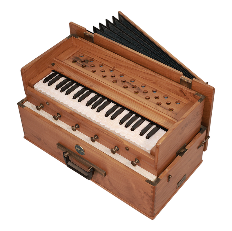 Bhava Classic Concert Edition Teak Harmonium Open Front Right