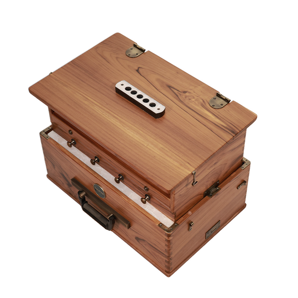 Bhava Mini Concert Edition Teak Harmonium Up with Closed Lid