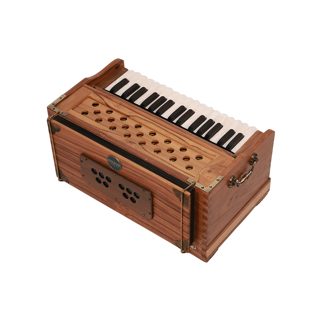 Bhava Lite Concert Edition Teak Harmonium Closed Back Left