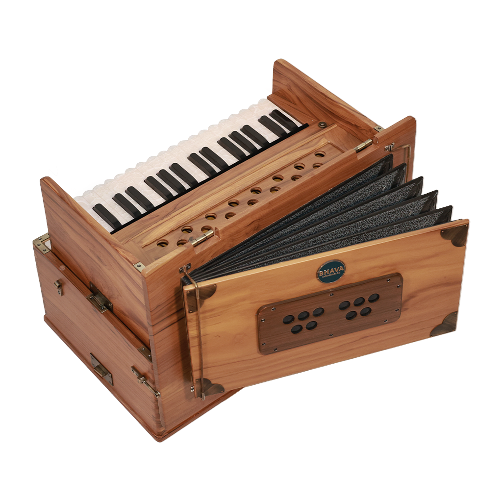 Bhava Mini Concert Edition Teak Harmonium Open Back Right