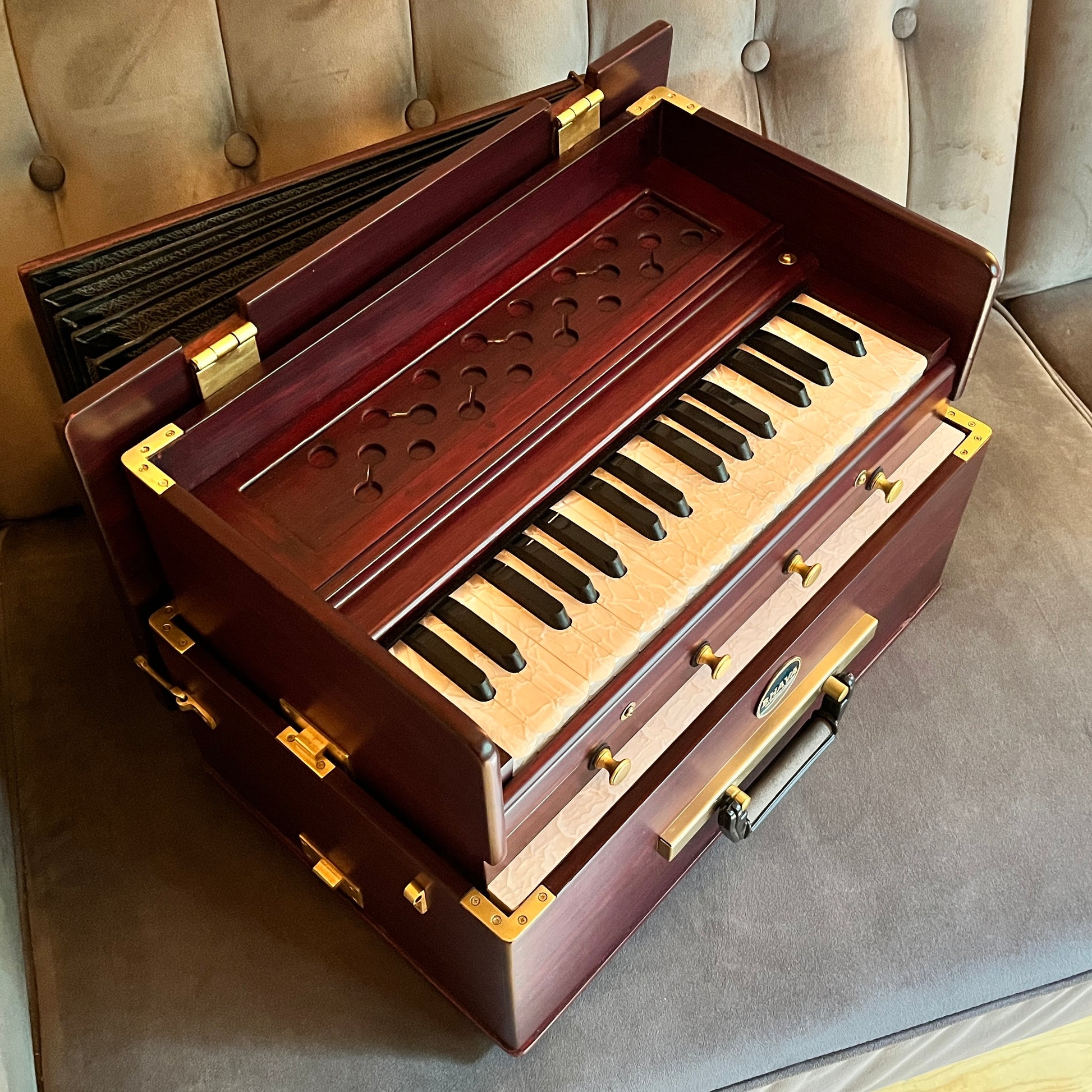 Bhava Mini "Kirtan" Harmonium, Limited Edition Mahogany